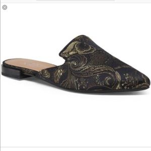 Franco Sarto Russo Floral Brocade Mules